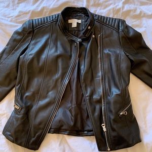 Black leather jacket